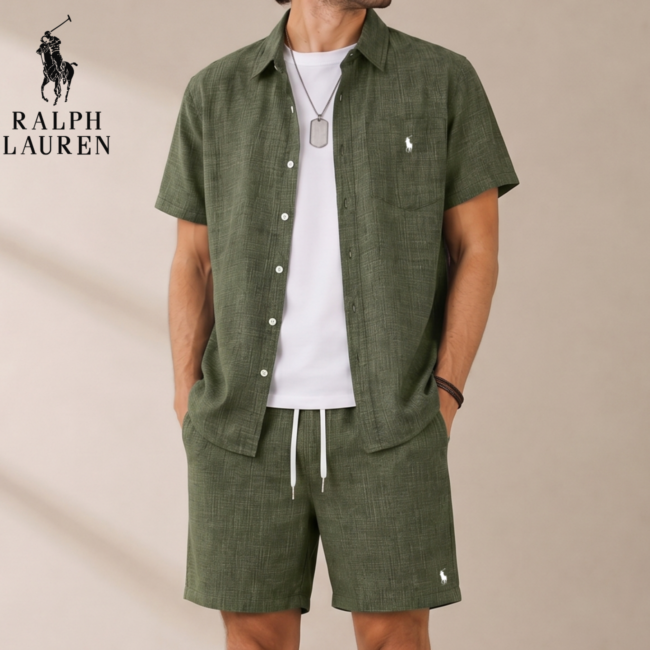 Ensemble Lin Deux Pièces Chemise & Short
