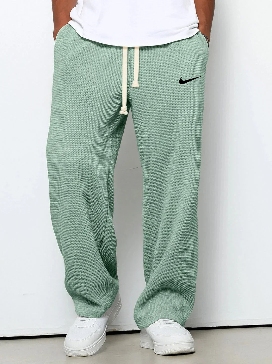 Pantalon texturé coupe relax