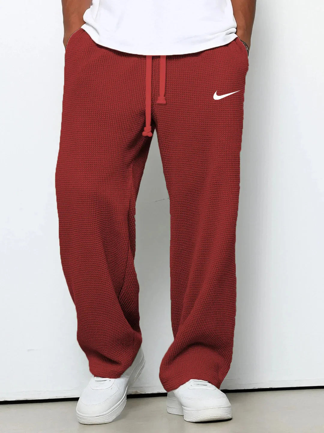 Pantalon texturé coupe relax
