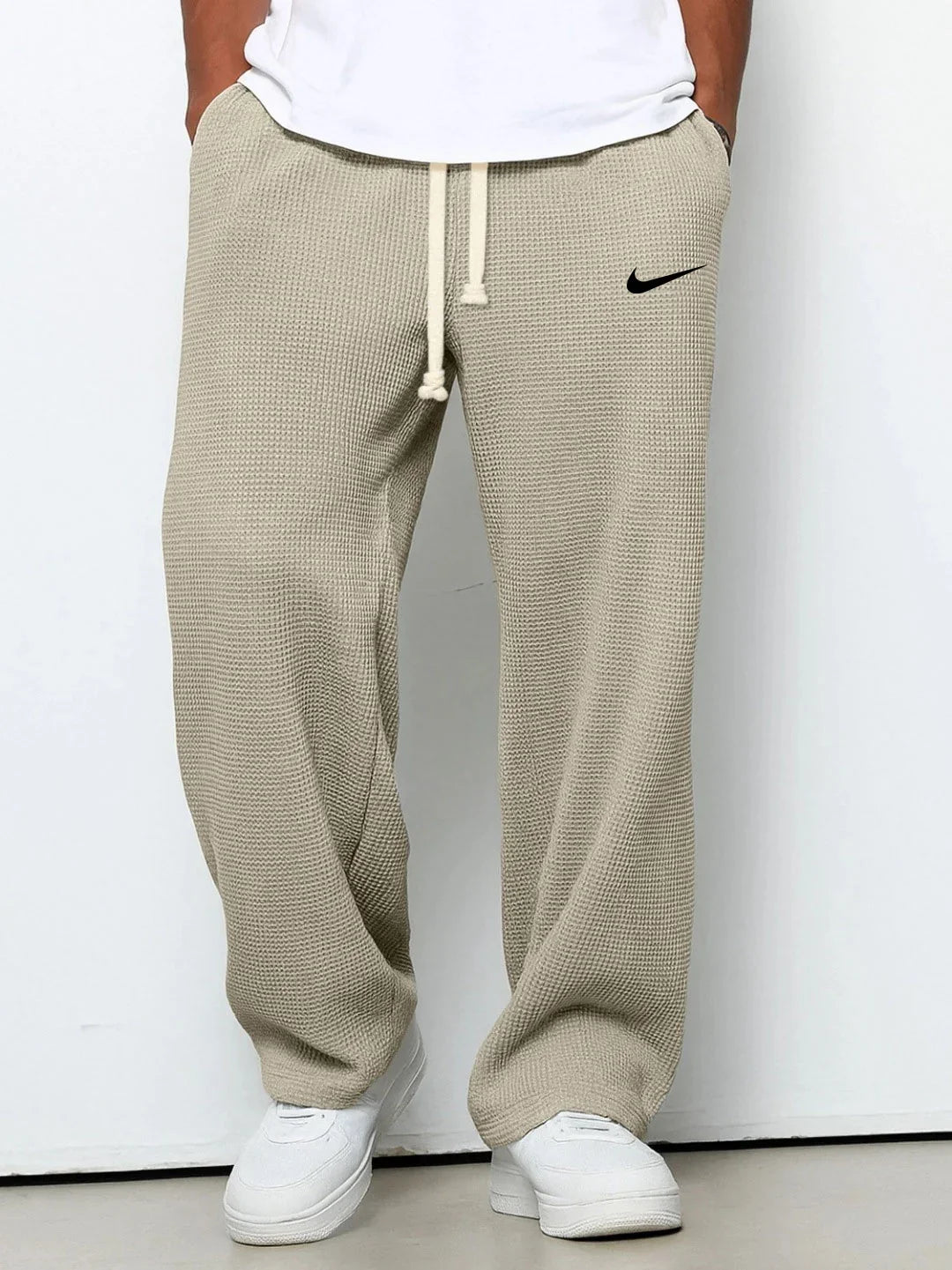 Pantalon texturé coupe relax