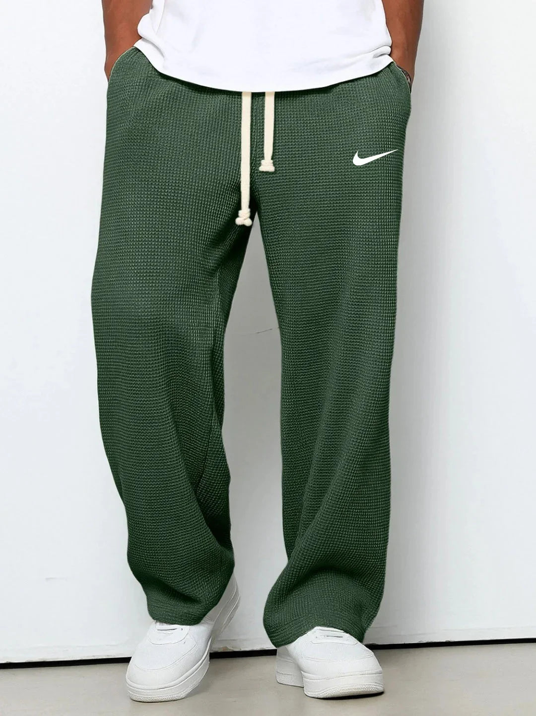 Pantalon texturé coupe relax