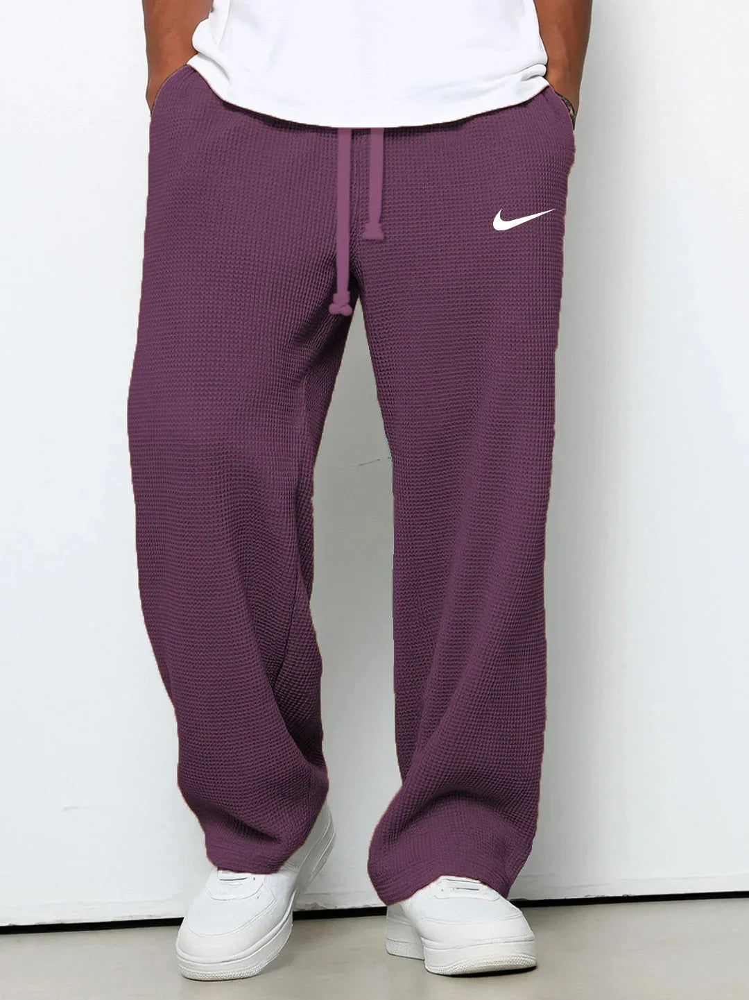 Pantalon texturé coupe relax