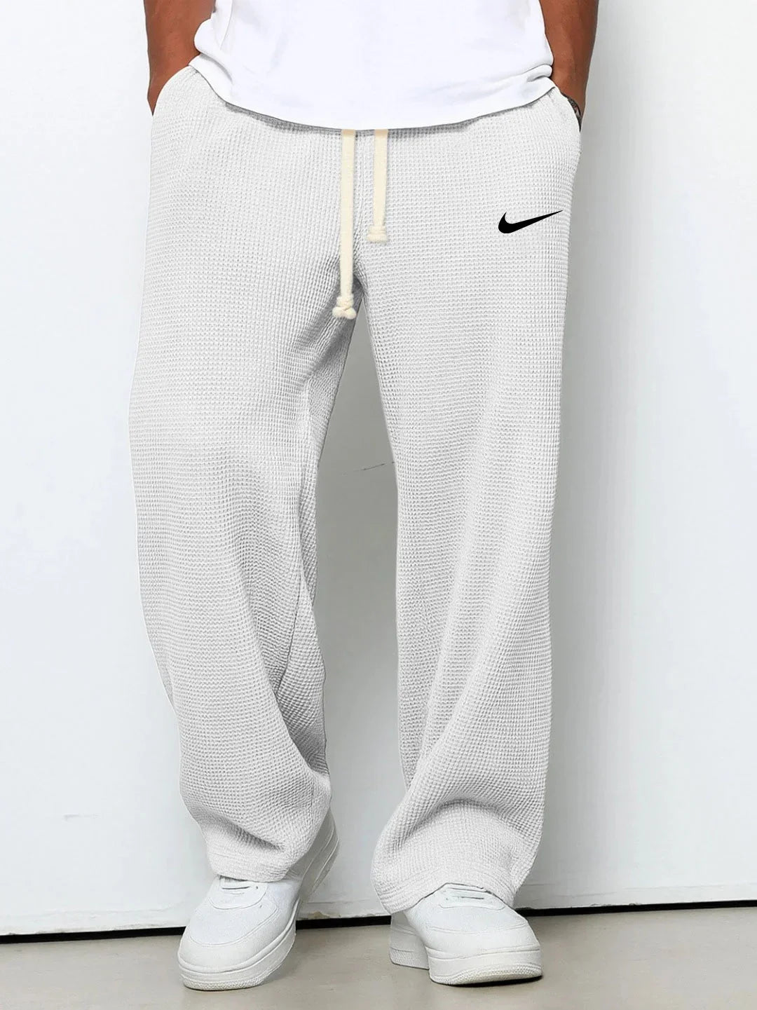 Pantalon texturé coupe relax
