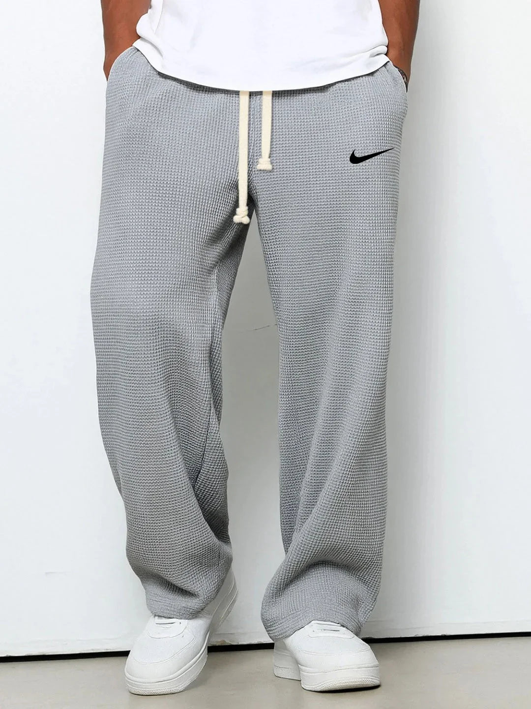 Pantalon texturé coupe relax