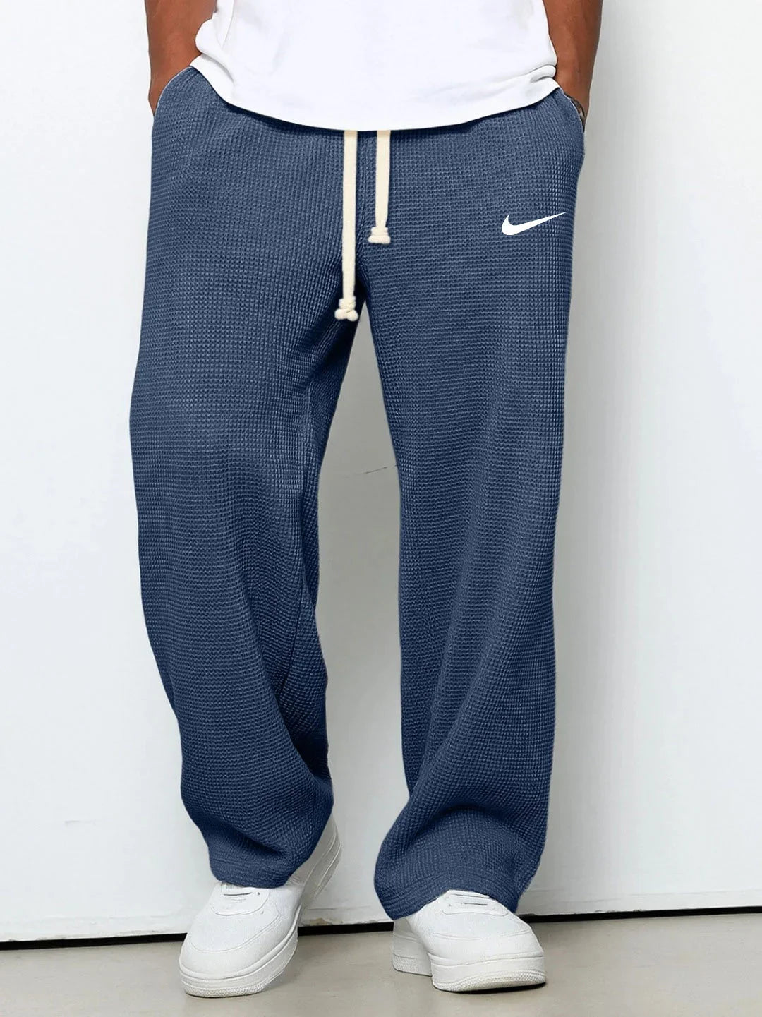 Pantalon texturé coupe relax