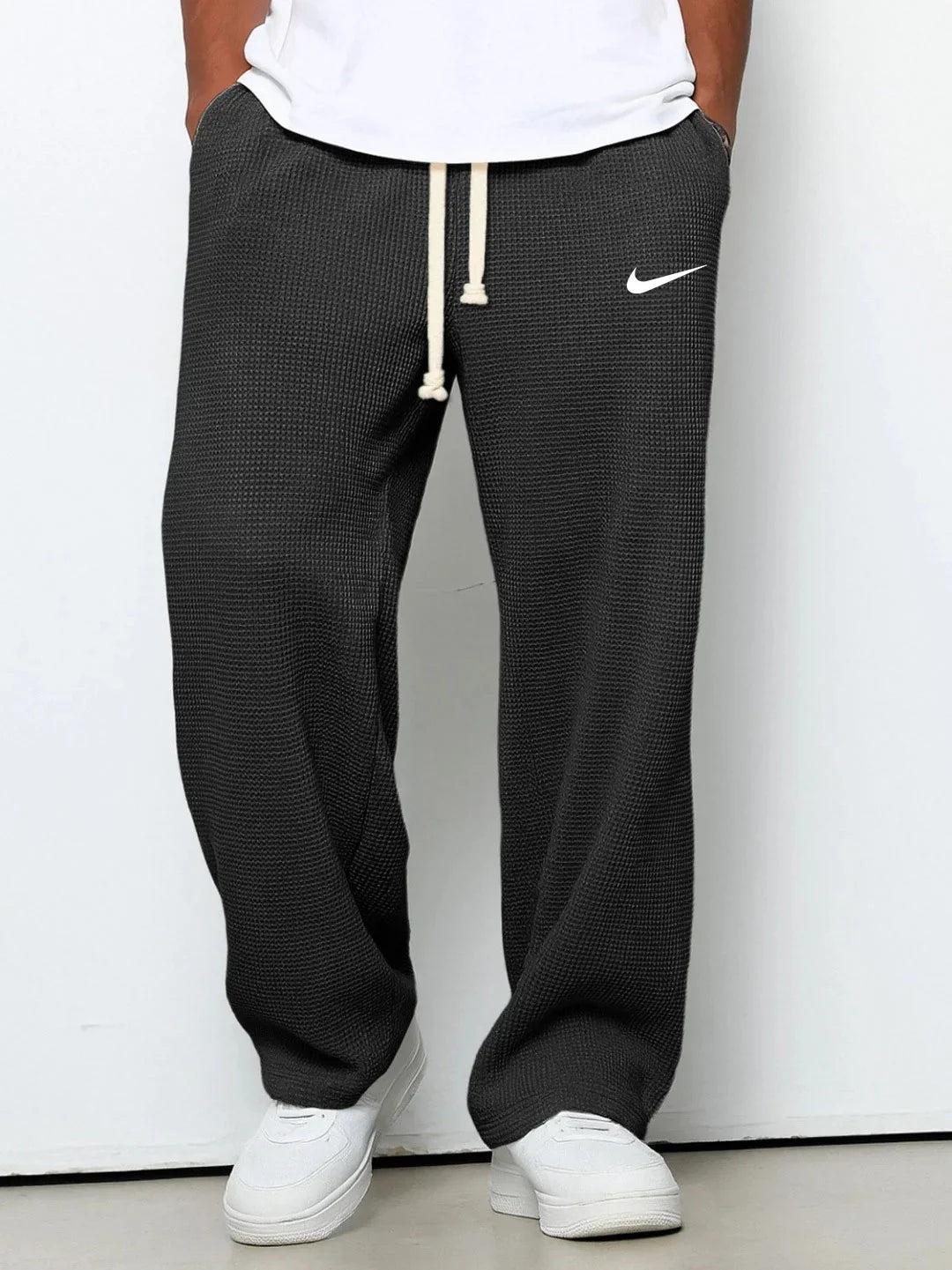 Pantalon texturé coupe relax