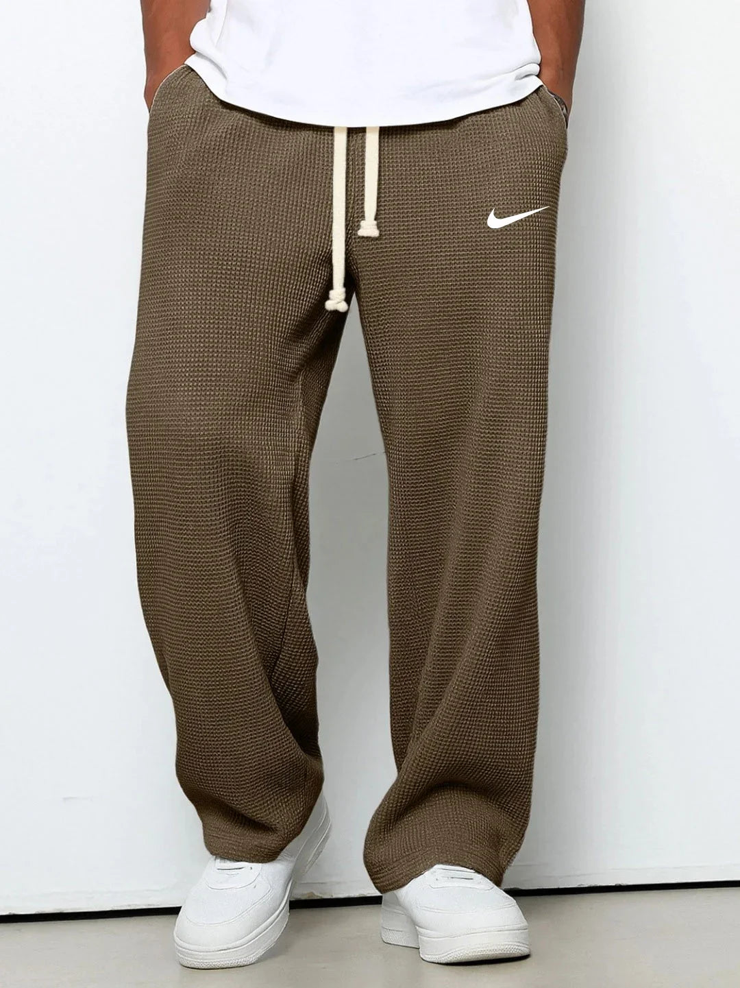 Pantalon texturé coupe relax