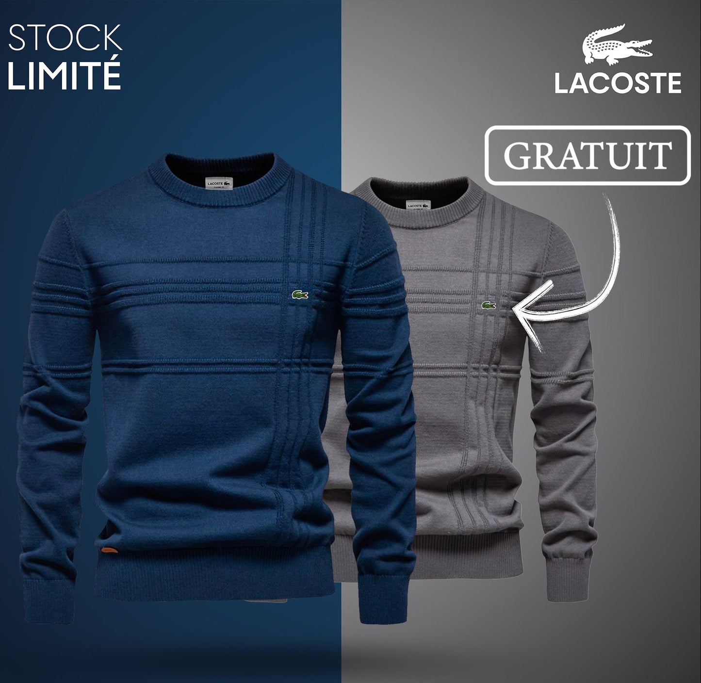 Pull Homme Texturé LC™ 1+1 (DÉSTOCKAGE)