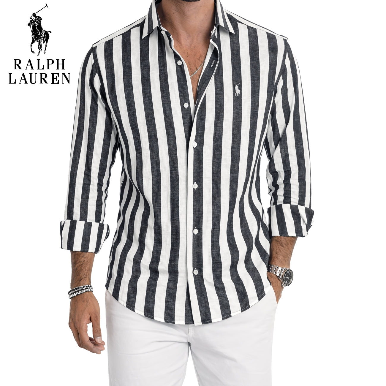 Chemise Rayee Casual Premium
