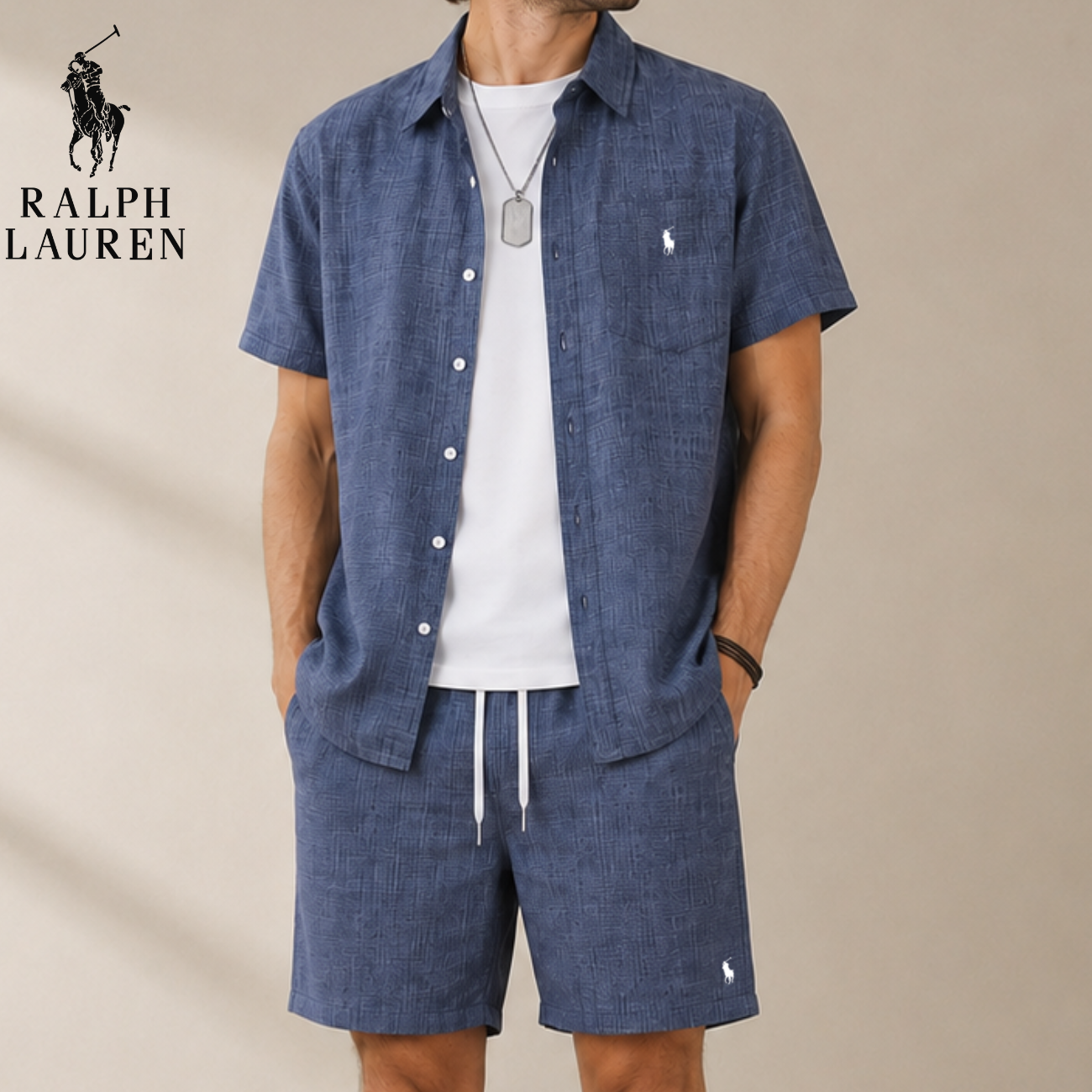 Ensemble Lin Deux Pièces Chemise & Short