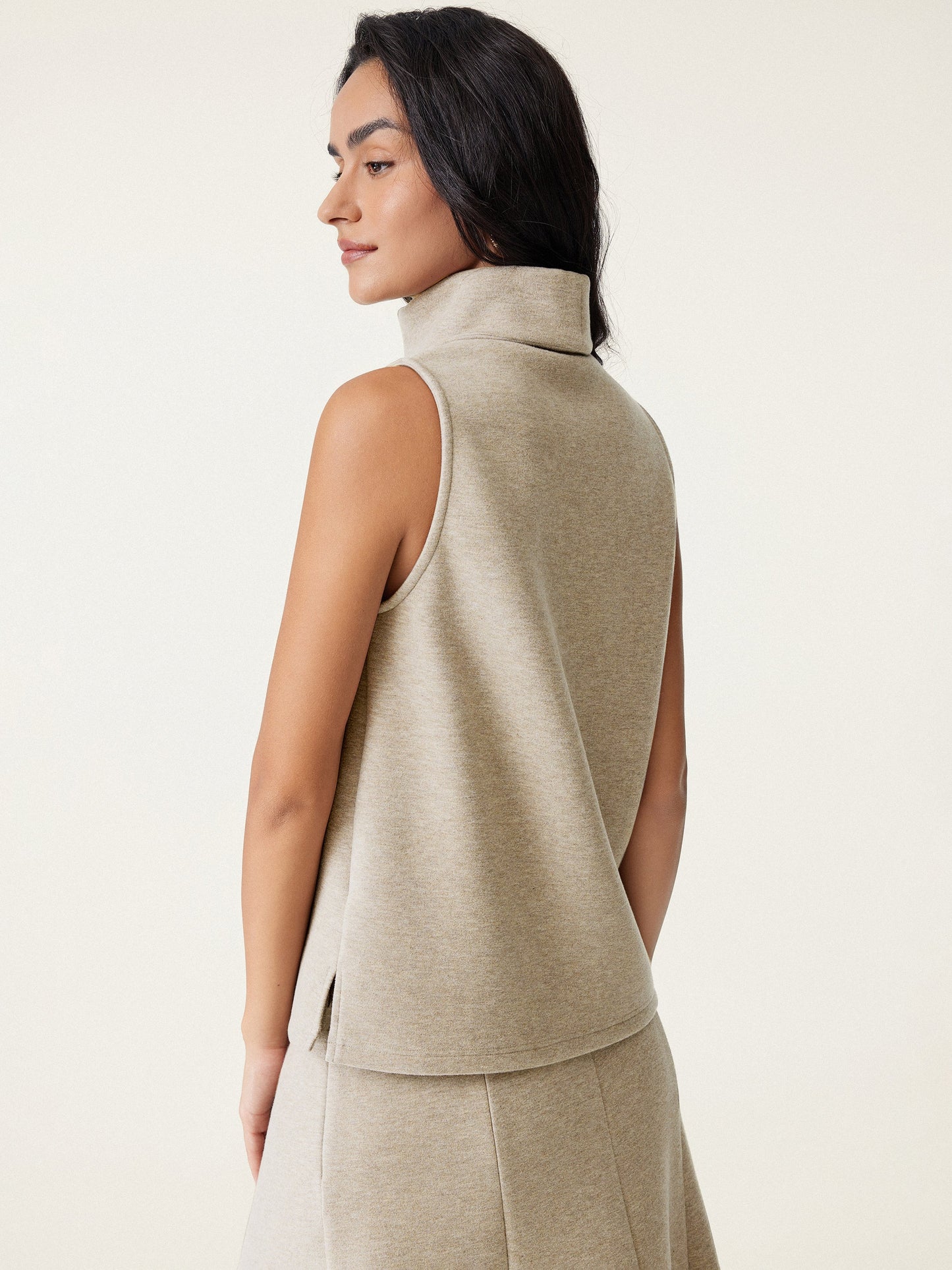 2Pcs Set Split Hem Top