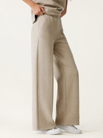 High Waisted Straight Leg Pull On Pant