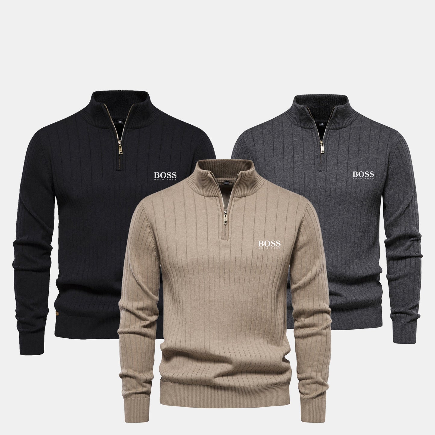 Pull Zippé Col Montant