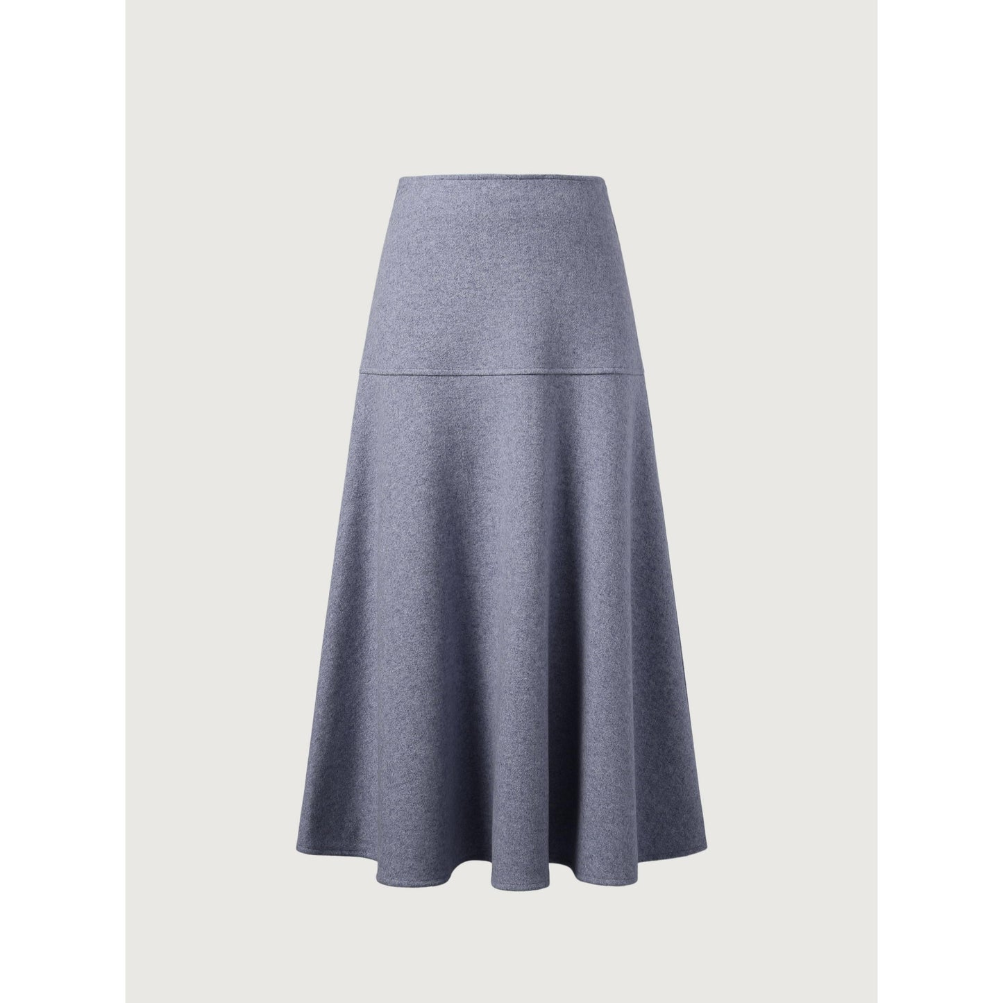 Wool-like Flared Maxi Skirt