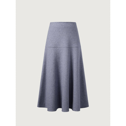 Wool-like Flared Maxi Skirt