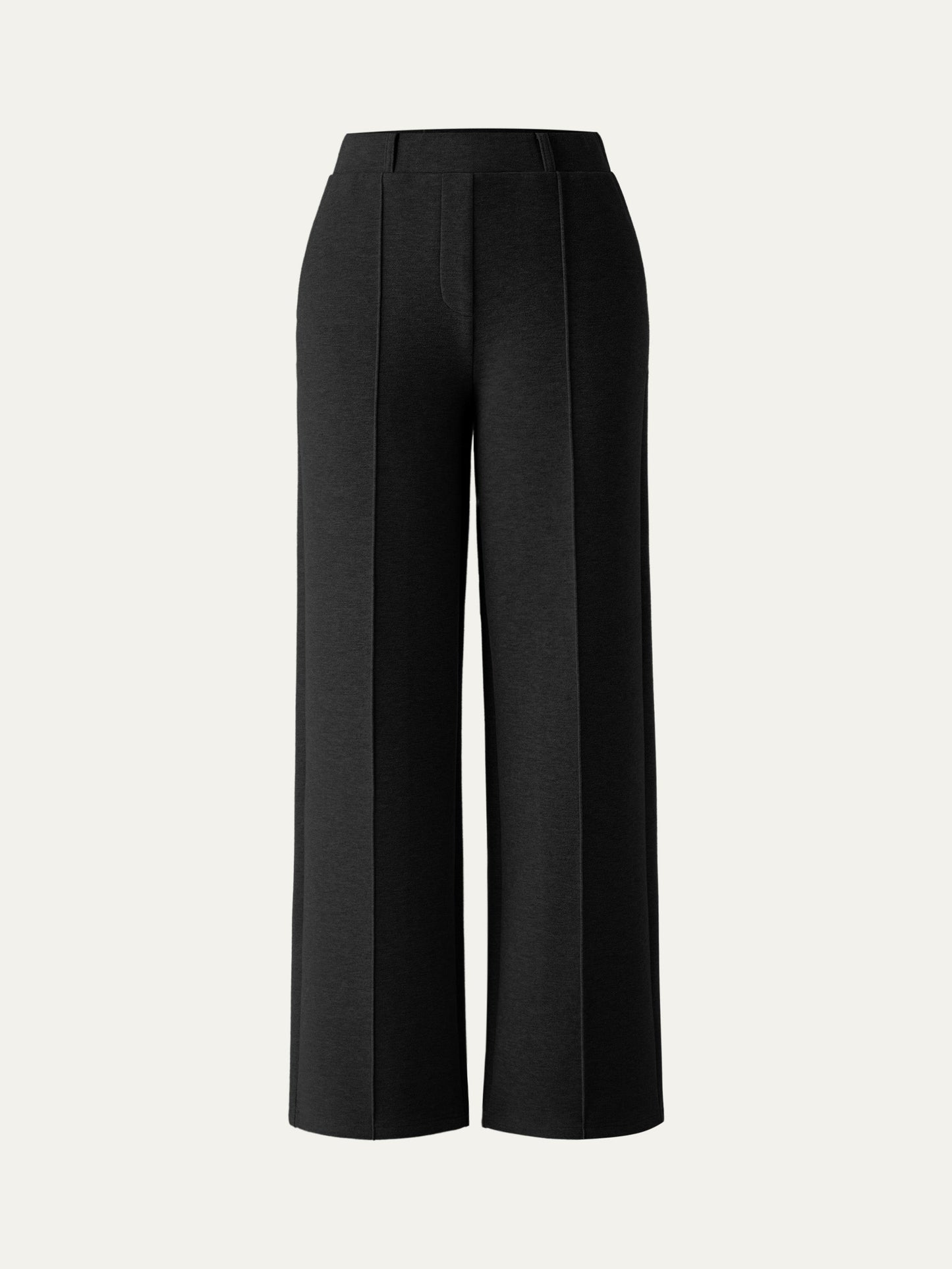 High Waisted Straight Leg Pull On Pant