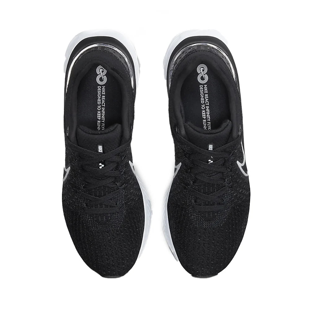 Basket NK React Infinity Run Flyknit 3 Blanc/Noir