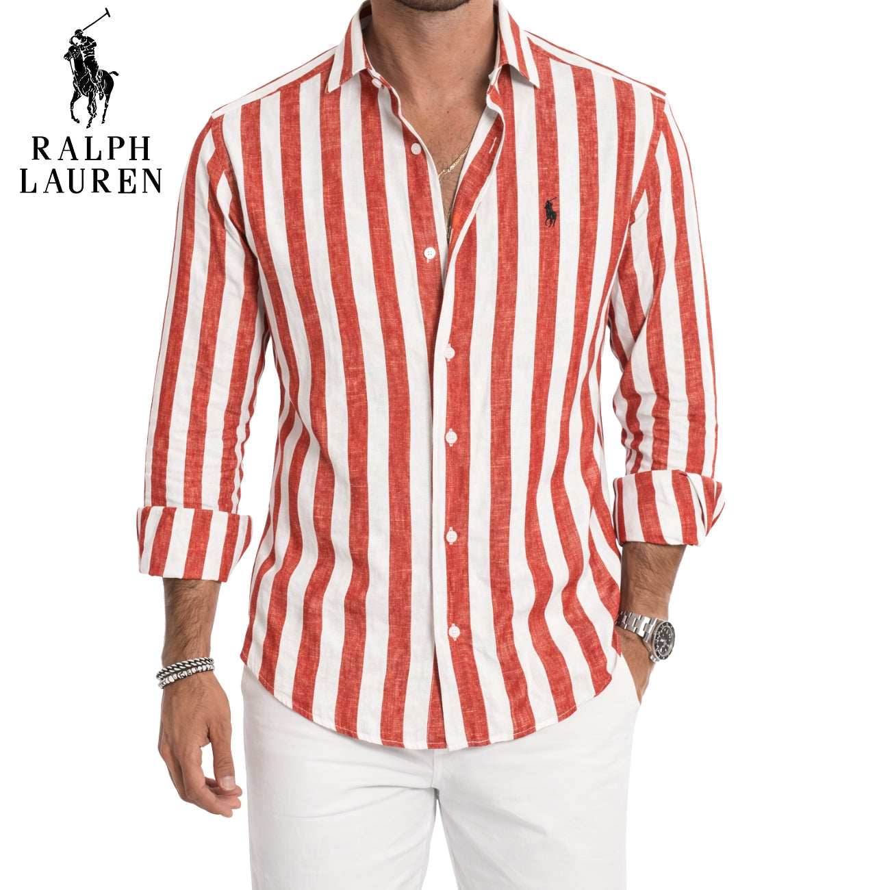 Chemise Rayee Casual Premium