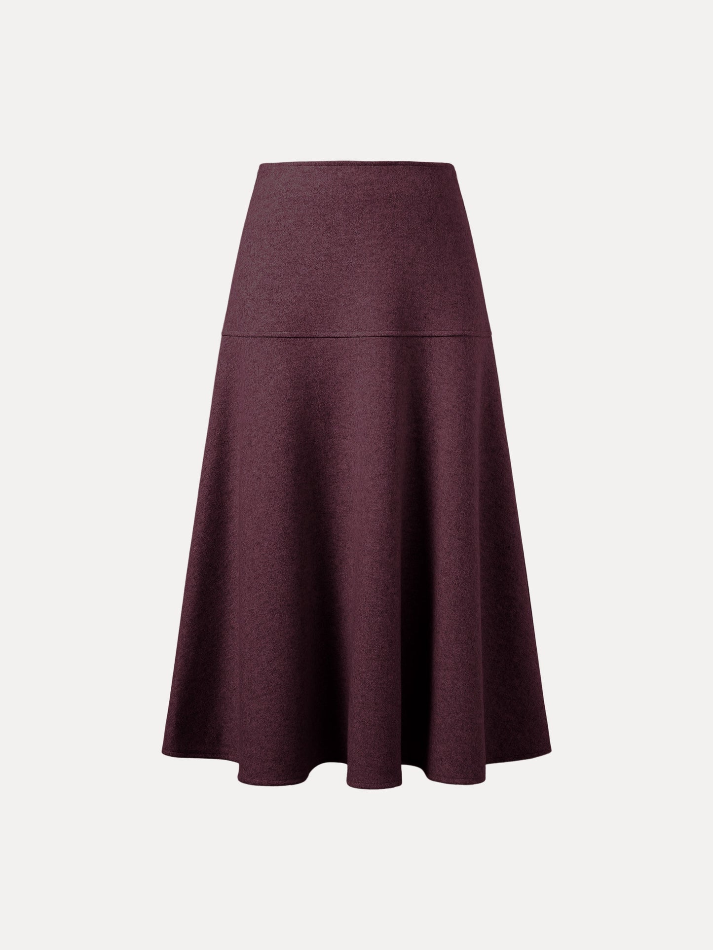 Wool-like Flared Maxi Skirt