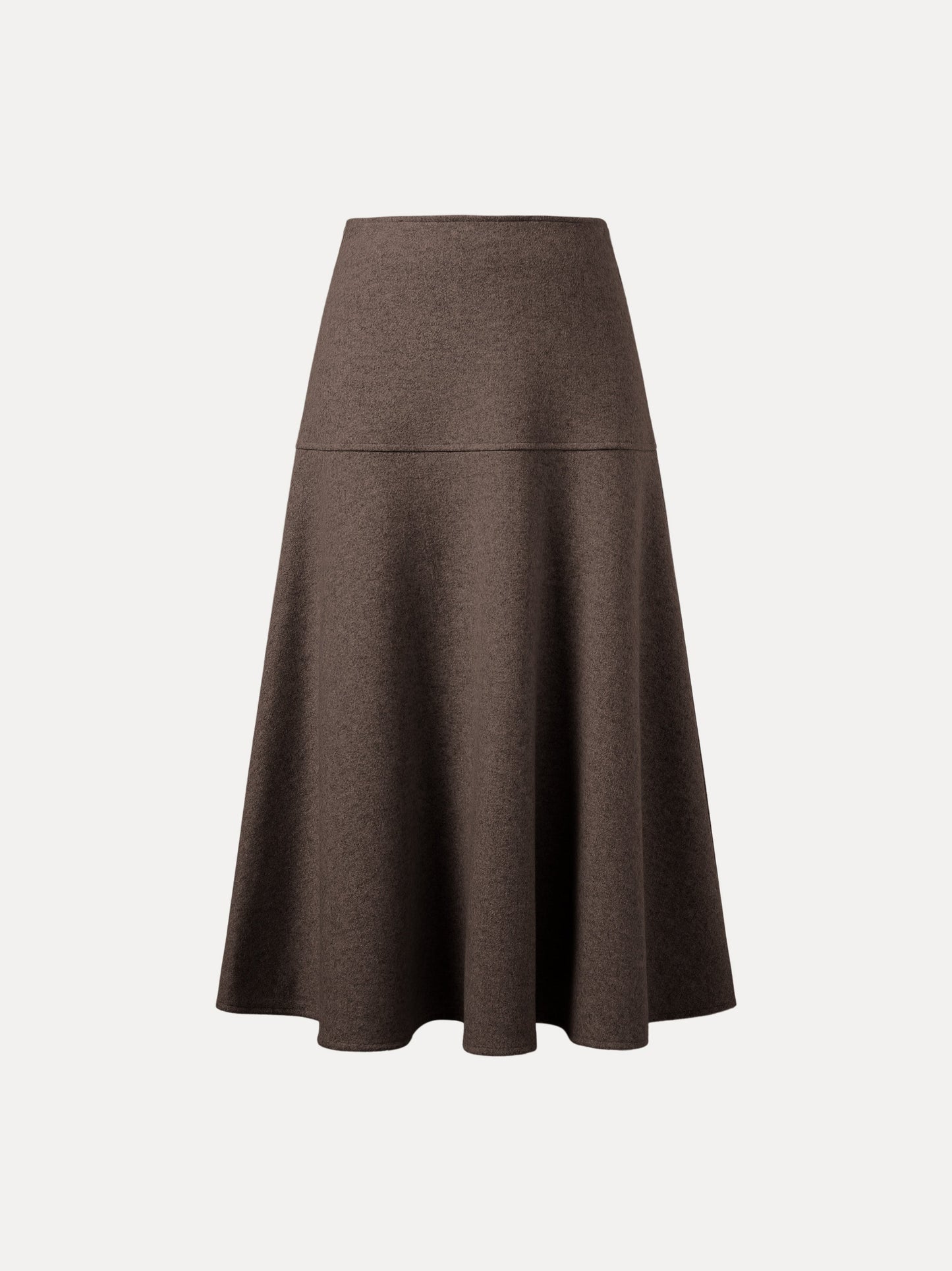 Wool-like Flared Maxi Skirt