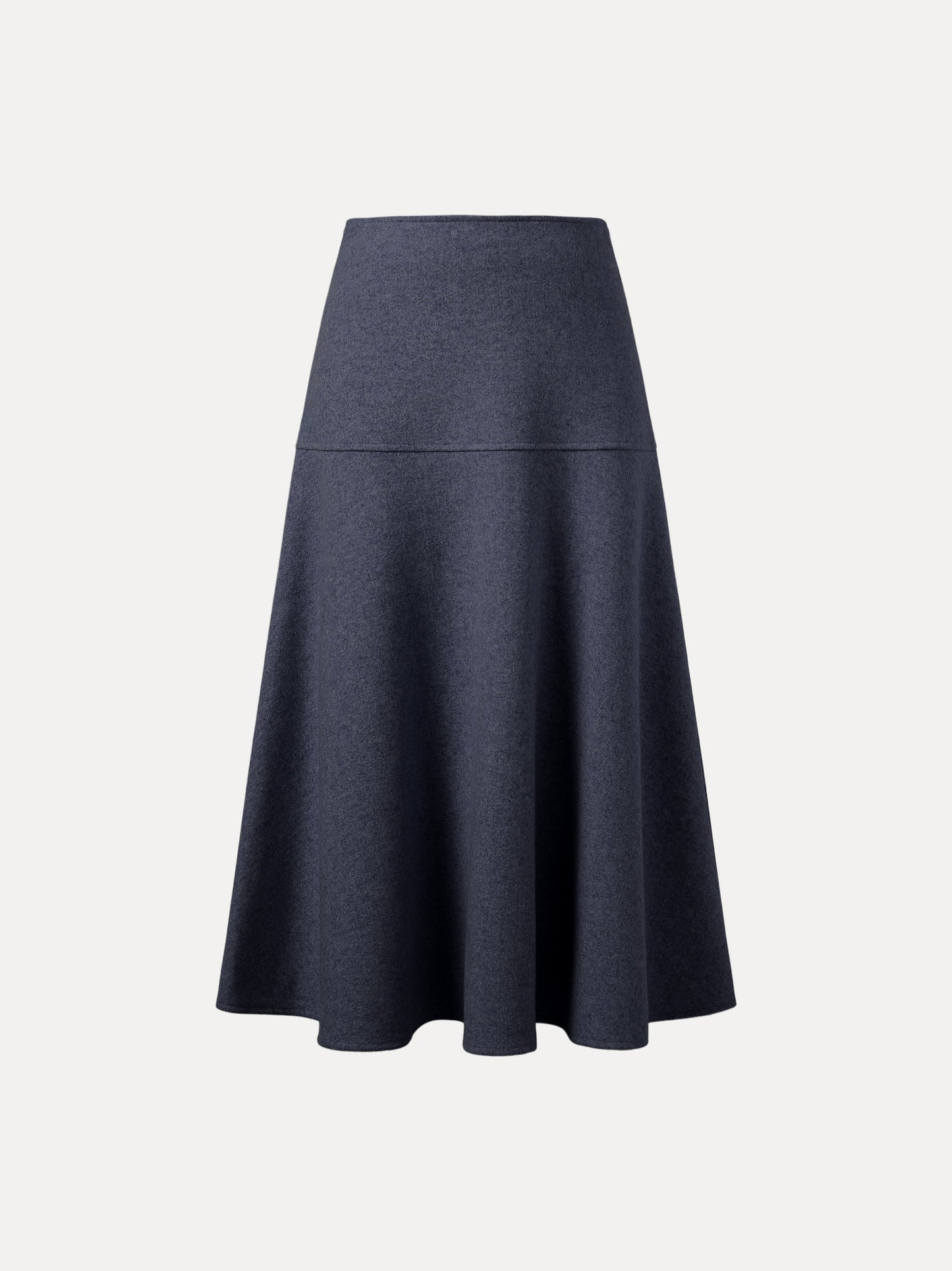 Wool-like Flared Maxi Skirt