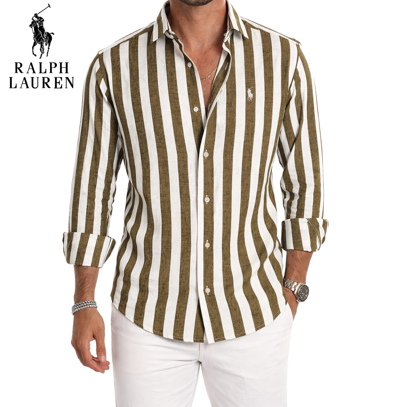 Chemise Rayee Casual Premium