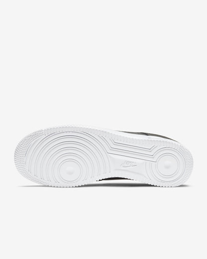 Nk Air Force 1 Low Black White Pebbled Leather