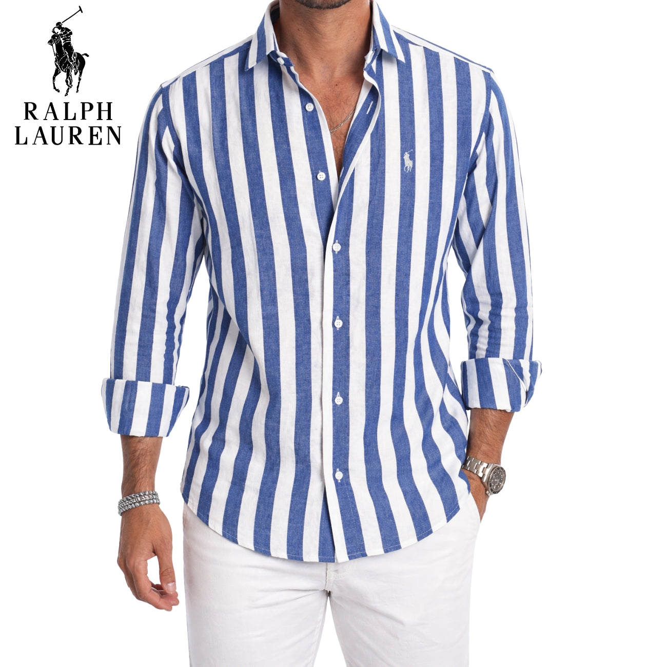 Chemise Rayee Casual Premium