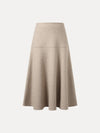 Wool-like Flared Maxi Skirt