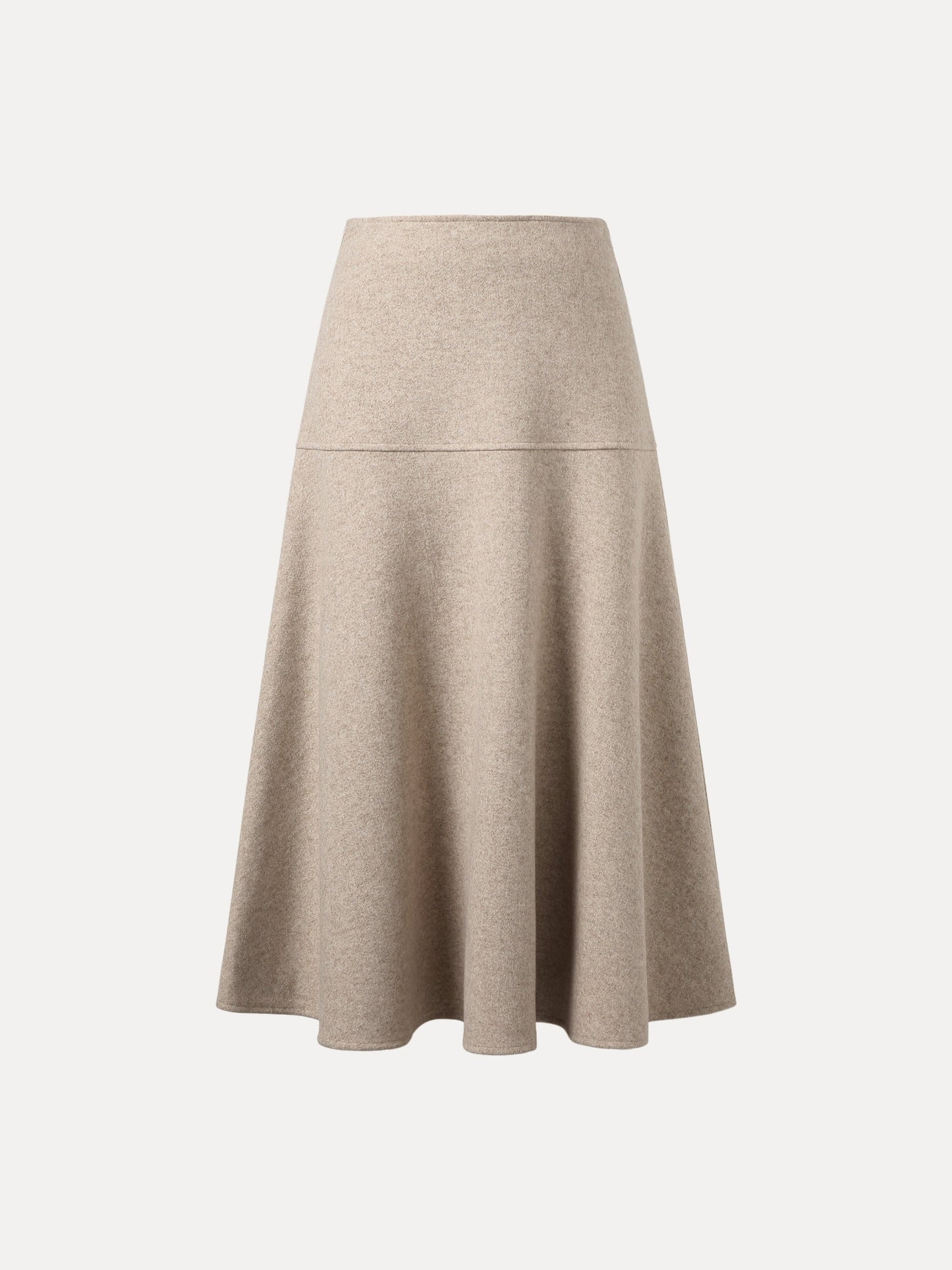 Wool-like Flared Maxi Skirt