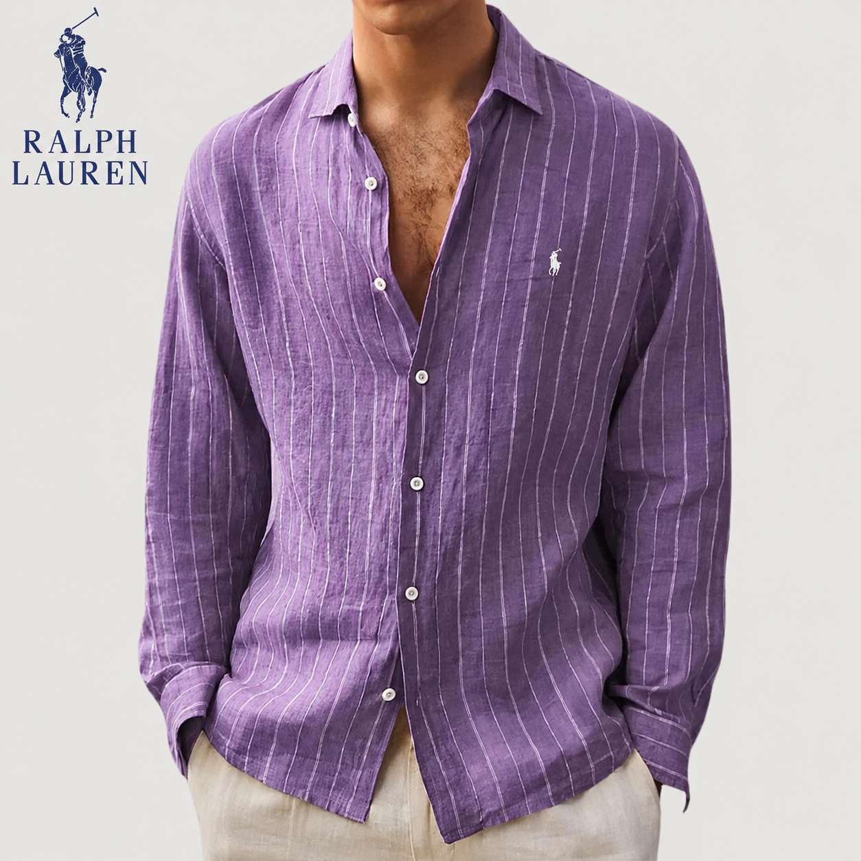 Chemise Rayée Casual Butonnée