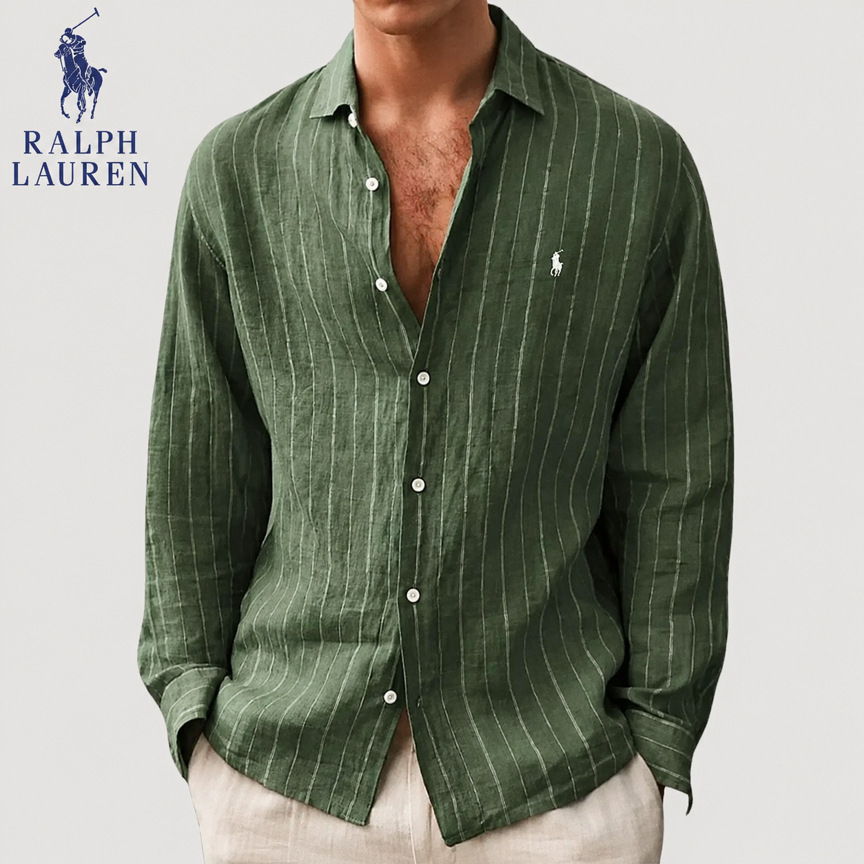 Chemise Rayée Casual Butonnée