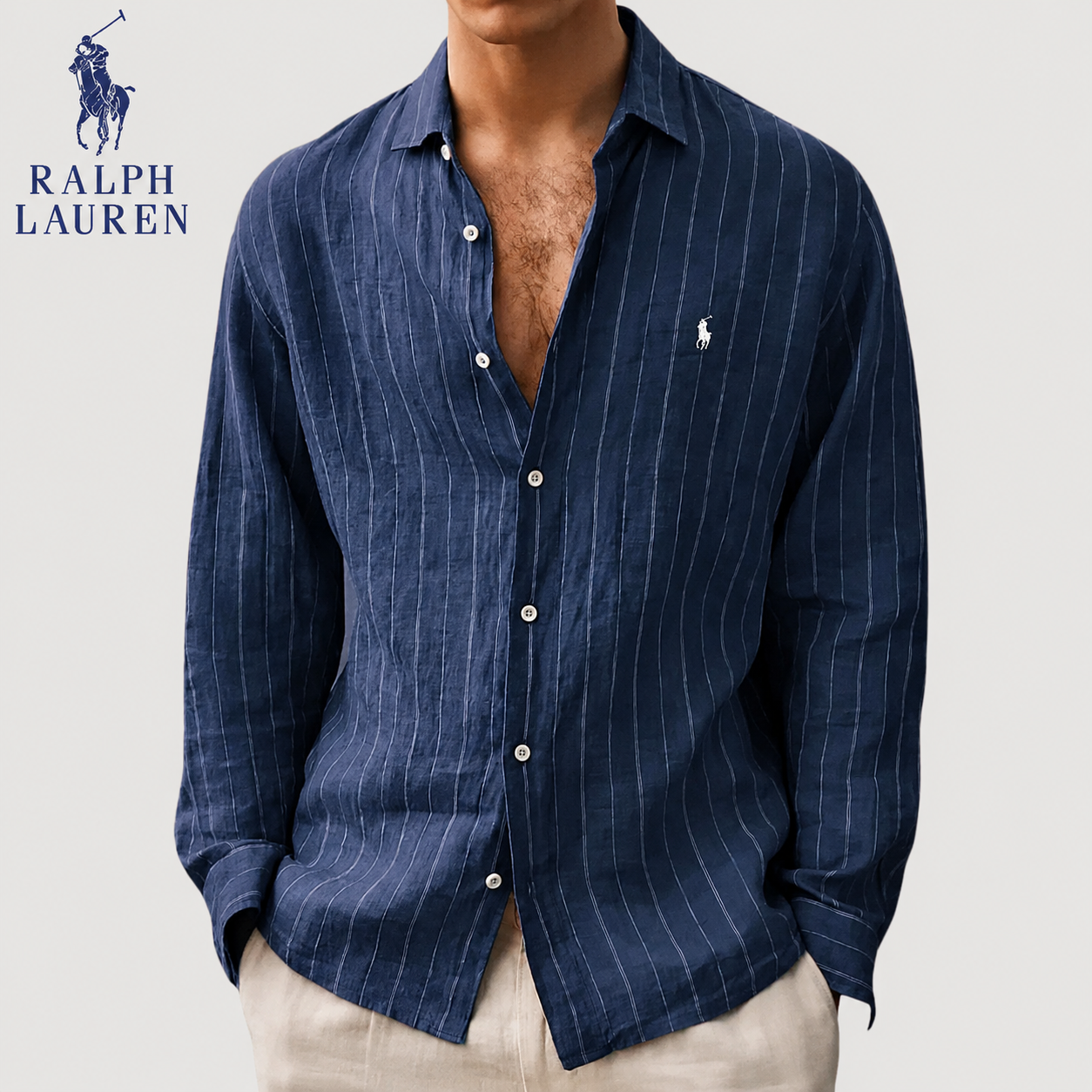 Chemise Rayée Casual Butonnée