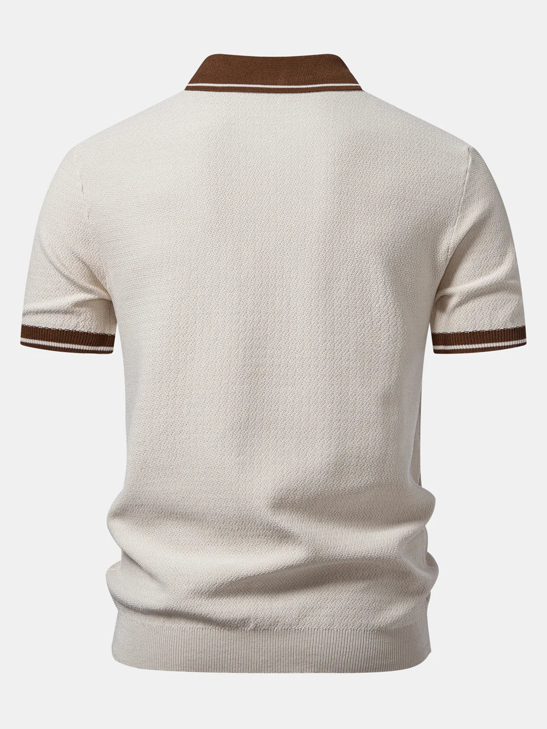 Polo Zippé en Maille Contrastée - Premium