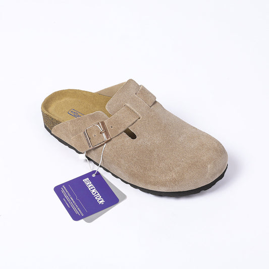Birkenstock Boston Classic Sabots en Daim Taupe