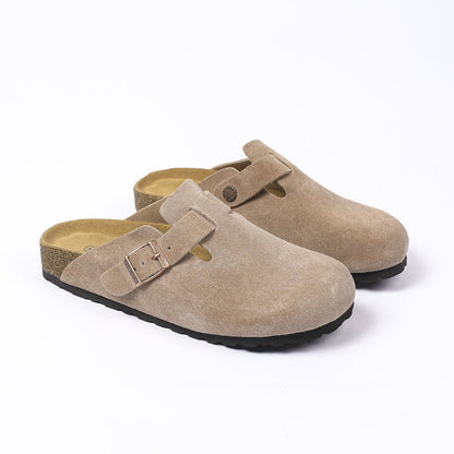 Birkenstock Boston Classic Sabots en Daim Taupe