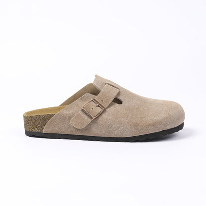 Birkenstock Boston Classic Sabots en Daim Taupe