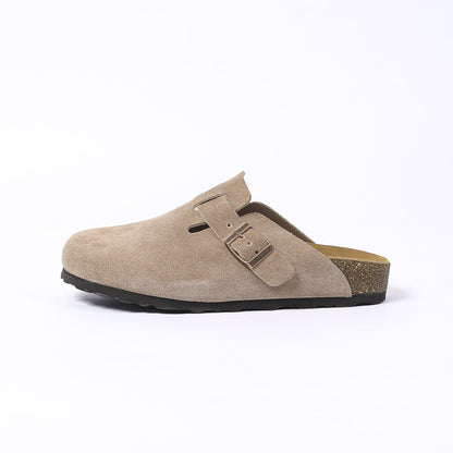 Birkenstock Boston Classic Sabots en Daim Taupe