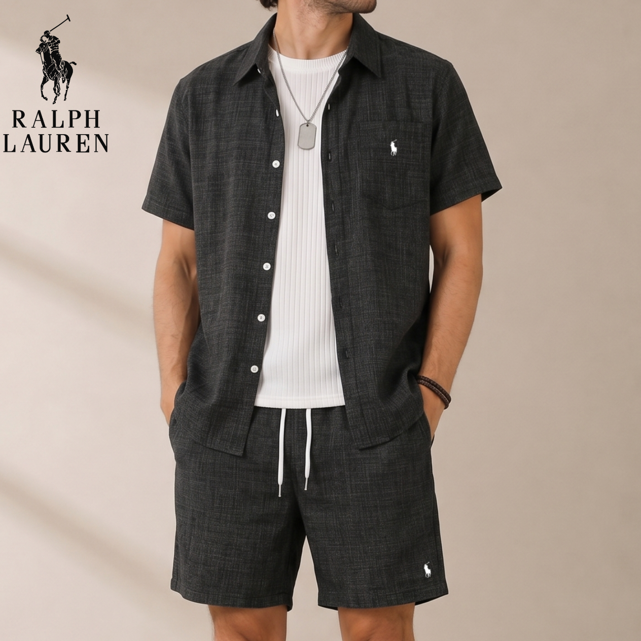 Ensemble Lin Deux Pièces Chemise & Short