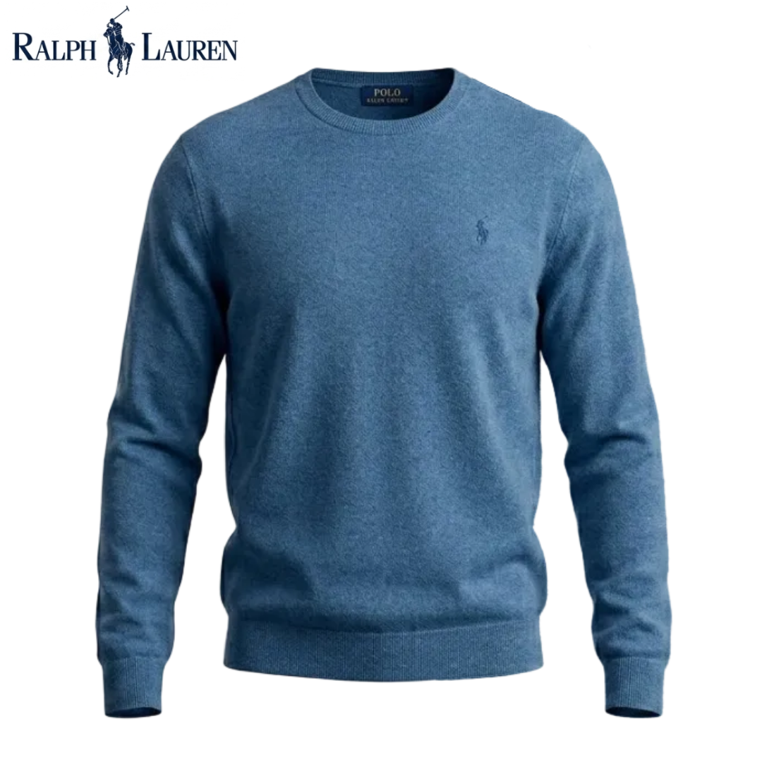 Pull Col Rond Coton-Cachemire