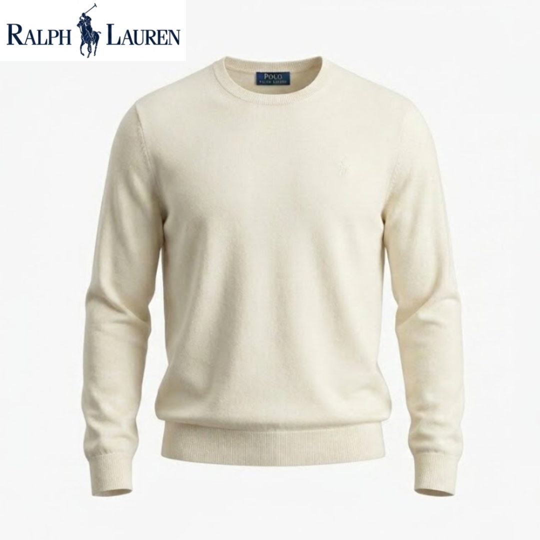 Pull Col Rond Coton-Cachemire