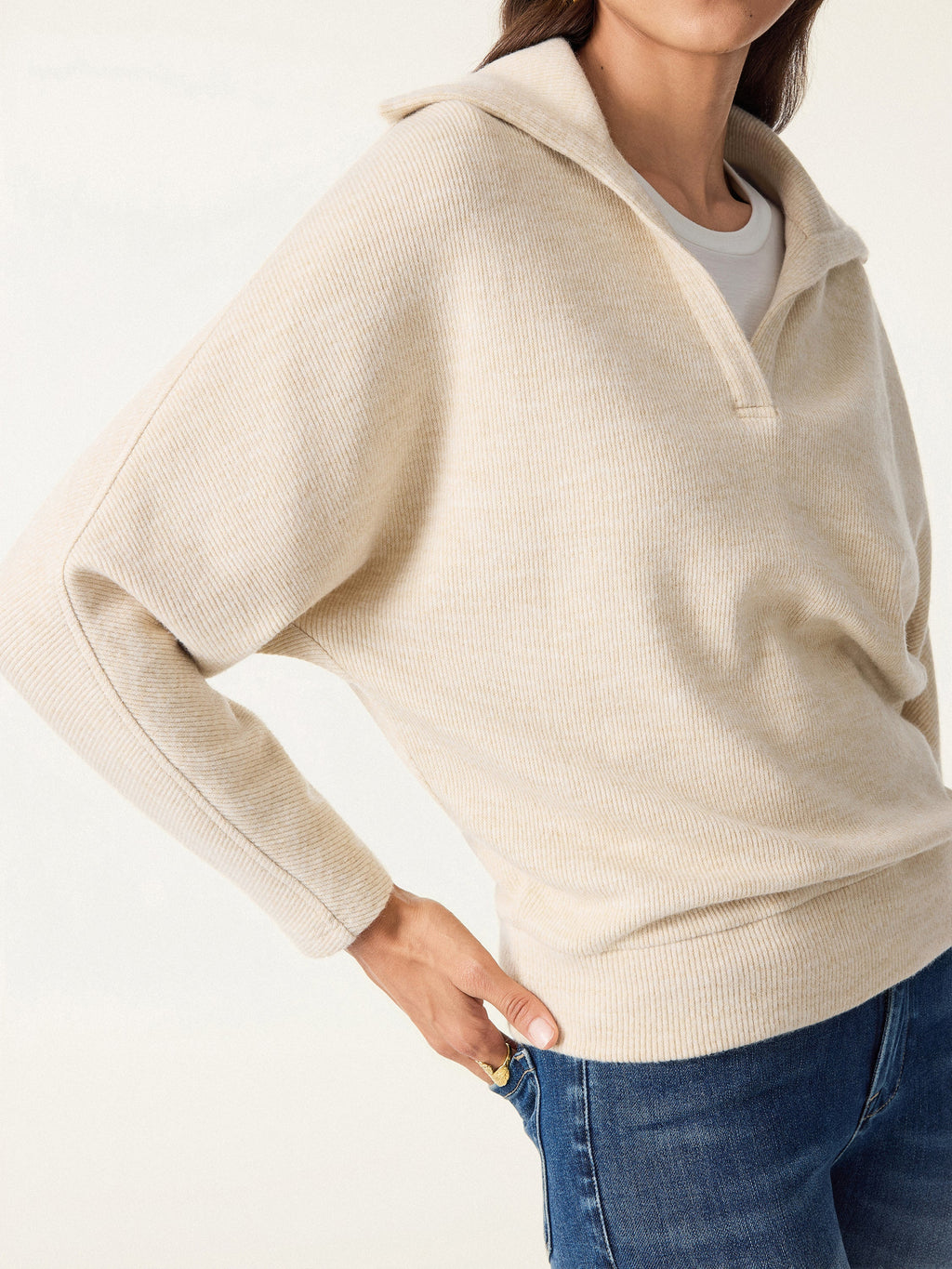 2Pcs Set Collared V-Neck