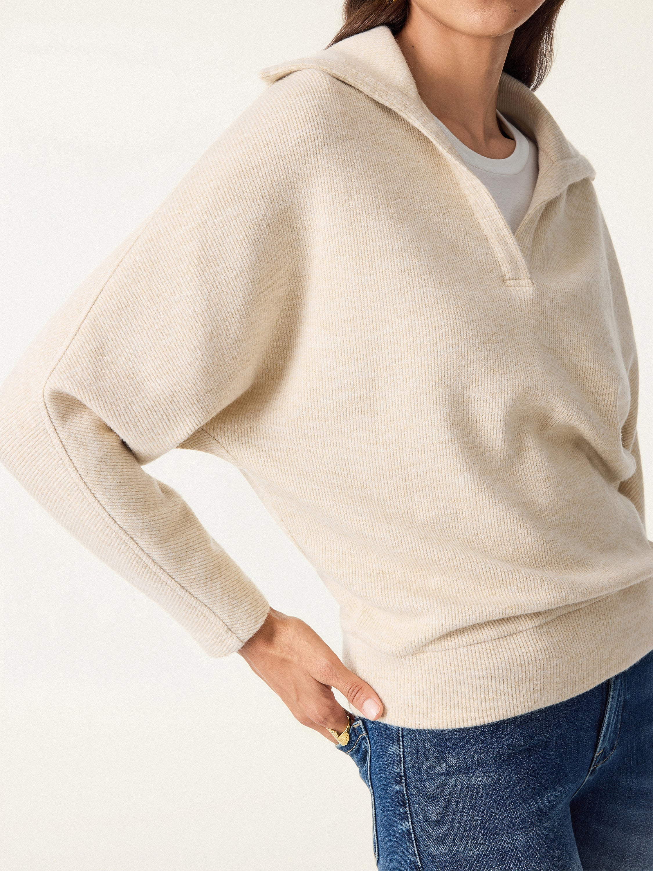 2Pcs Set Collared V-Neck