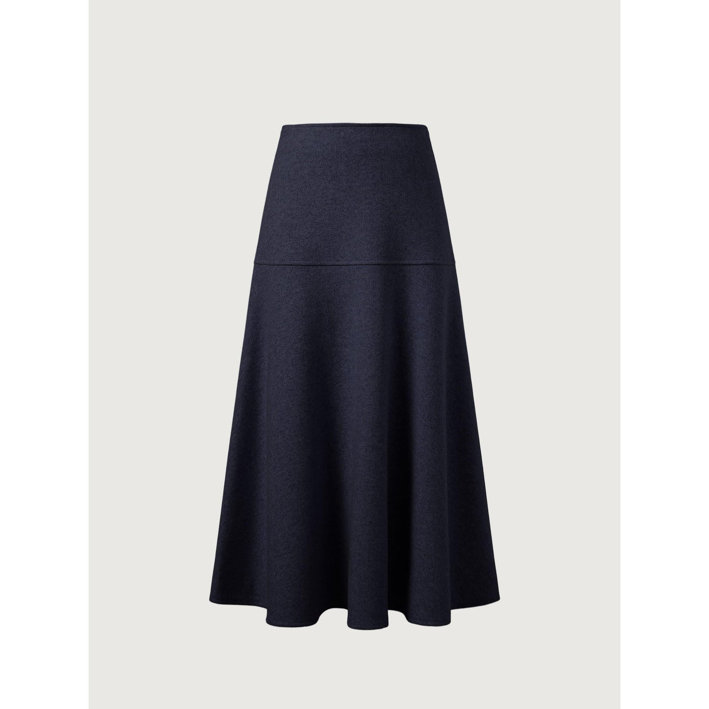 Wool-like Flared Maxi Skirt