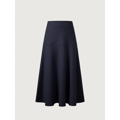 Wool-like Flared Maxi Skirt