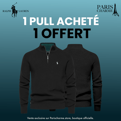 Pull Col Zippé  R&L 1+1 (DÉSTOCKAGE)