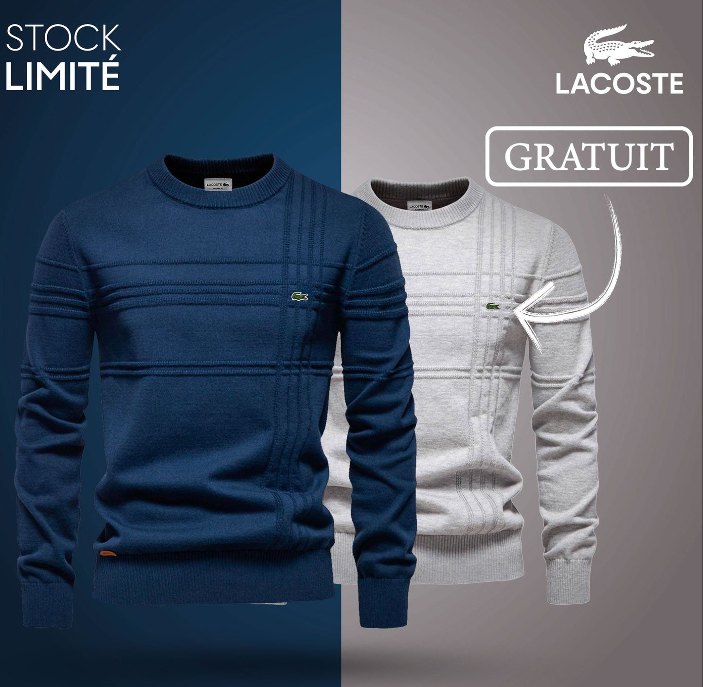 Pull Homme Texturé LC™ 1+1 (DÉSTOCKAGE)