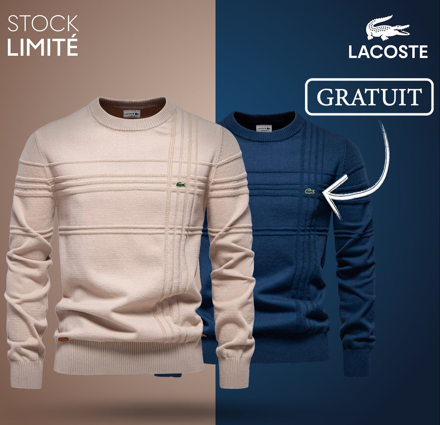 Pull Homme Texturé LC™ 1+1 (DÉSTOCKAGE)